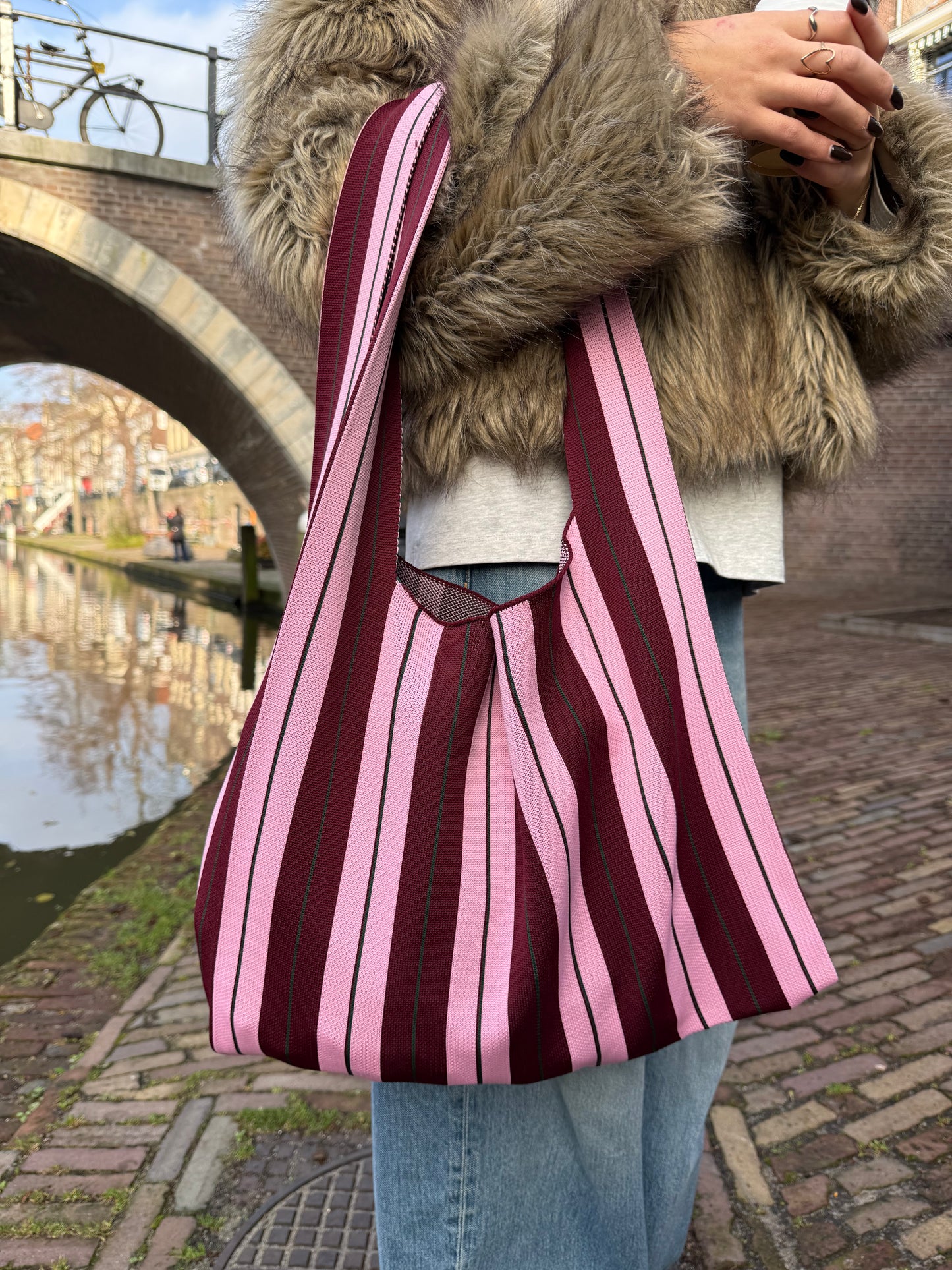 Gestreepte Crossbody