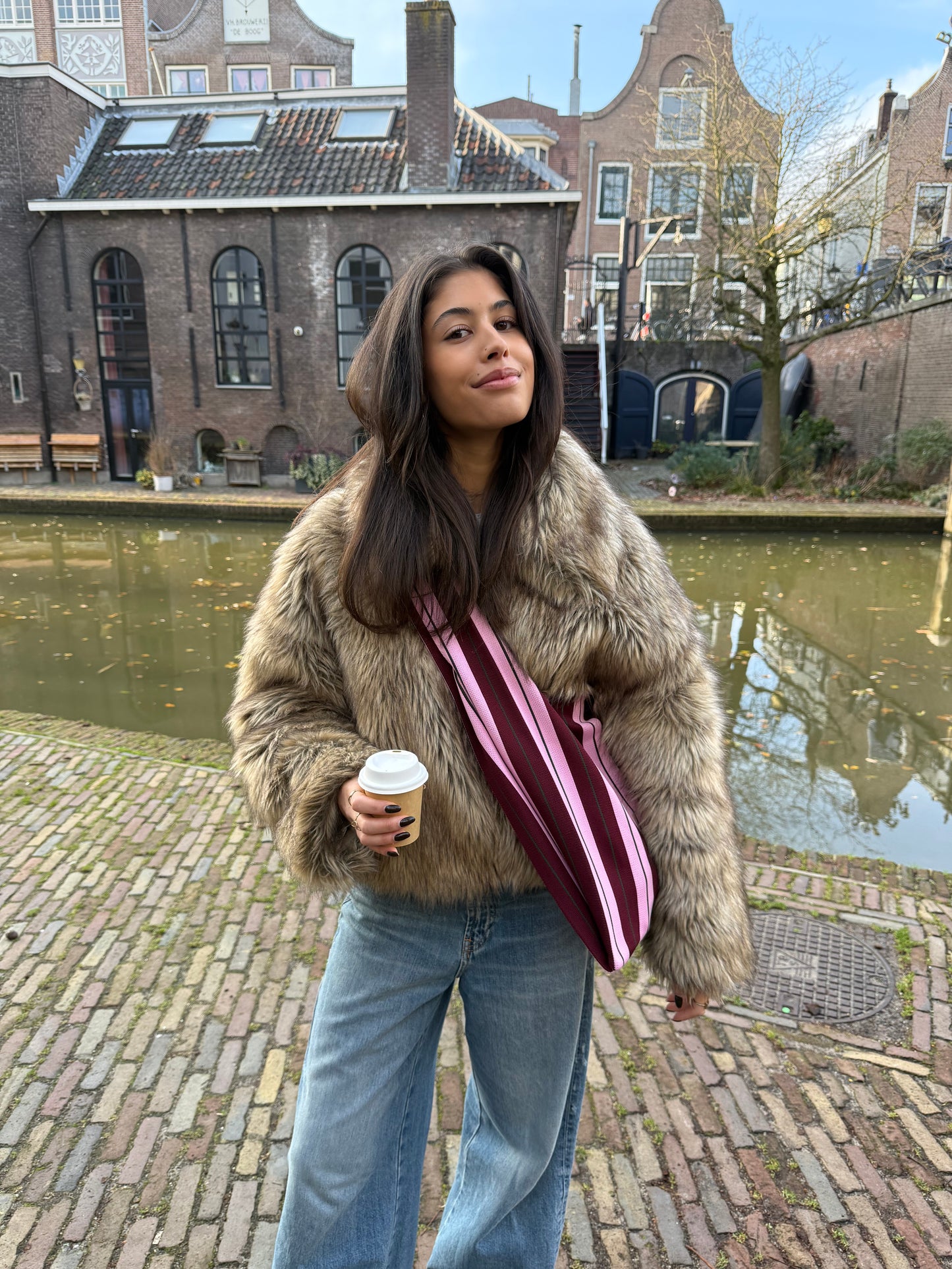 Gestreepte Crossbody