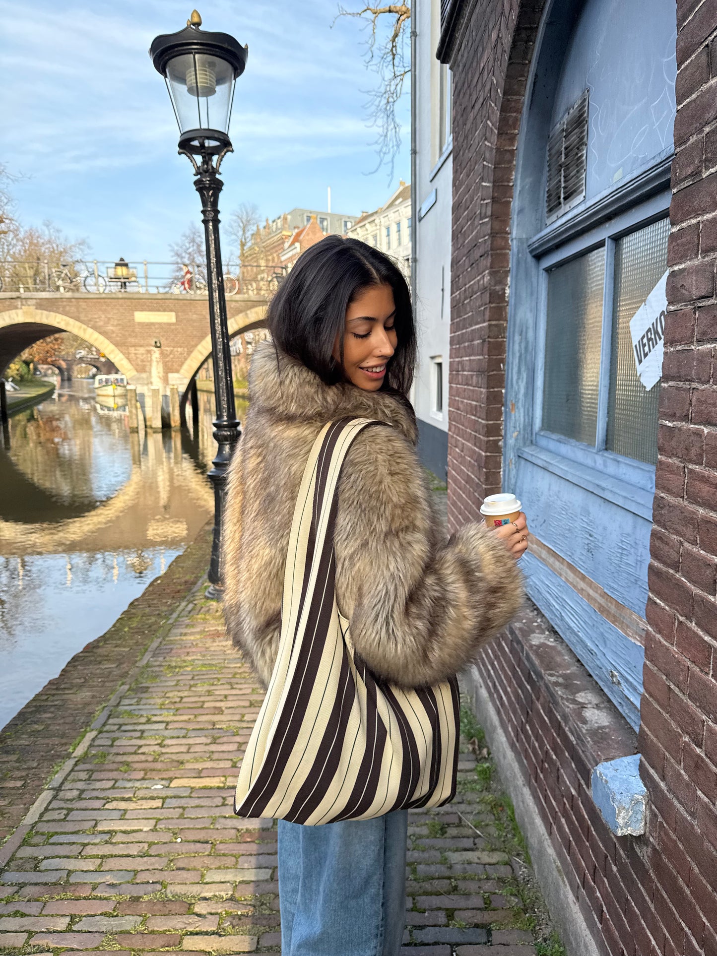 Gestreepte Crossbody