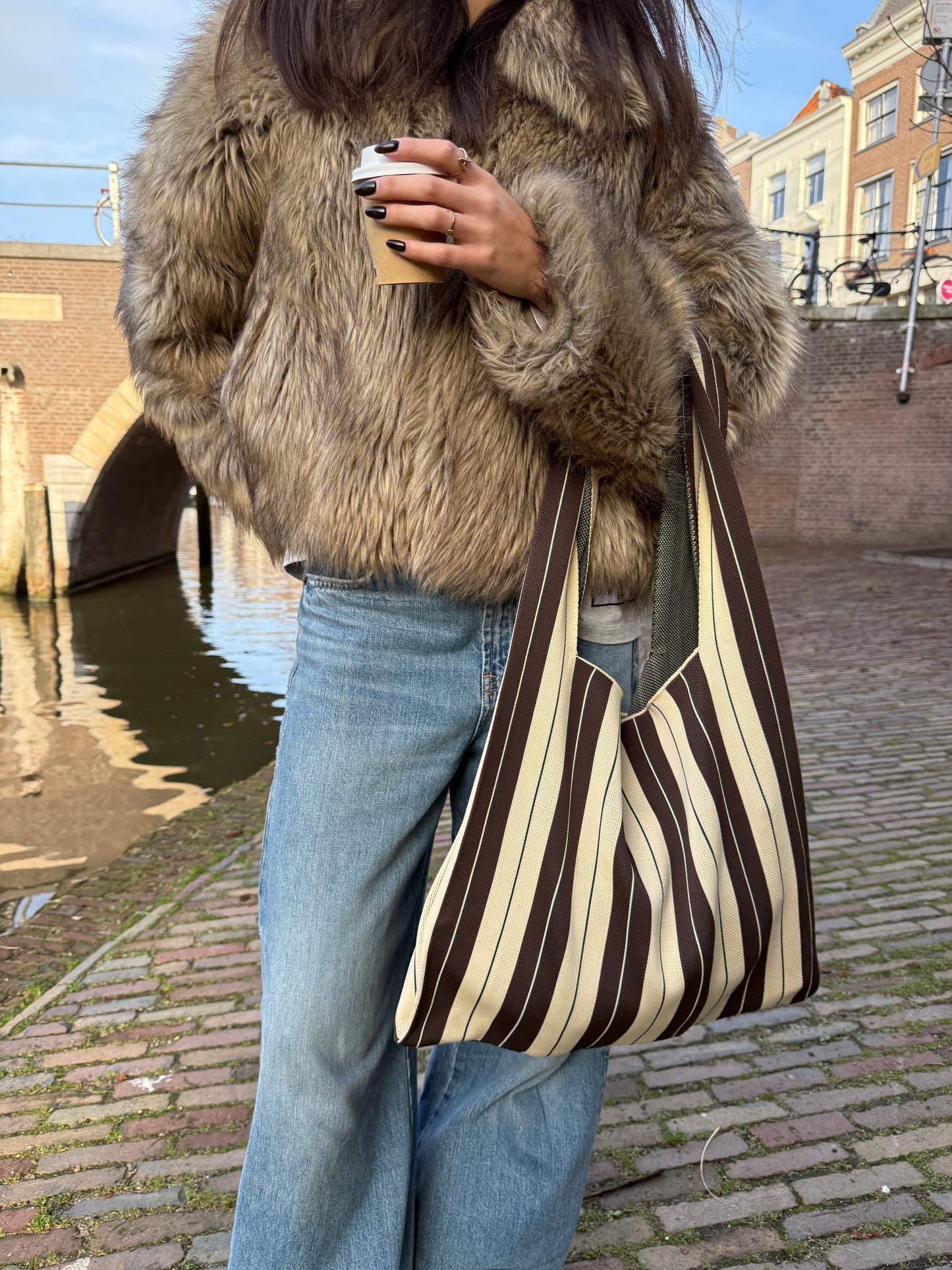 Gestreepte Crossbody