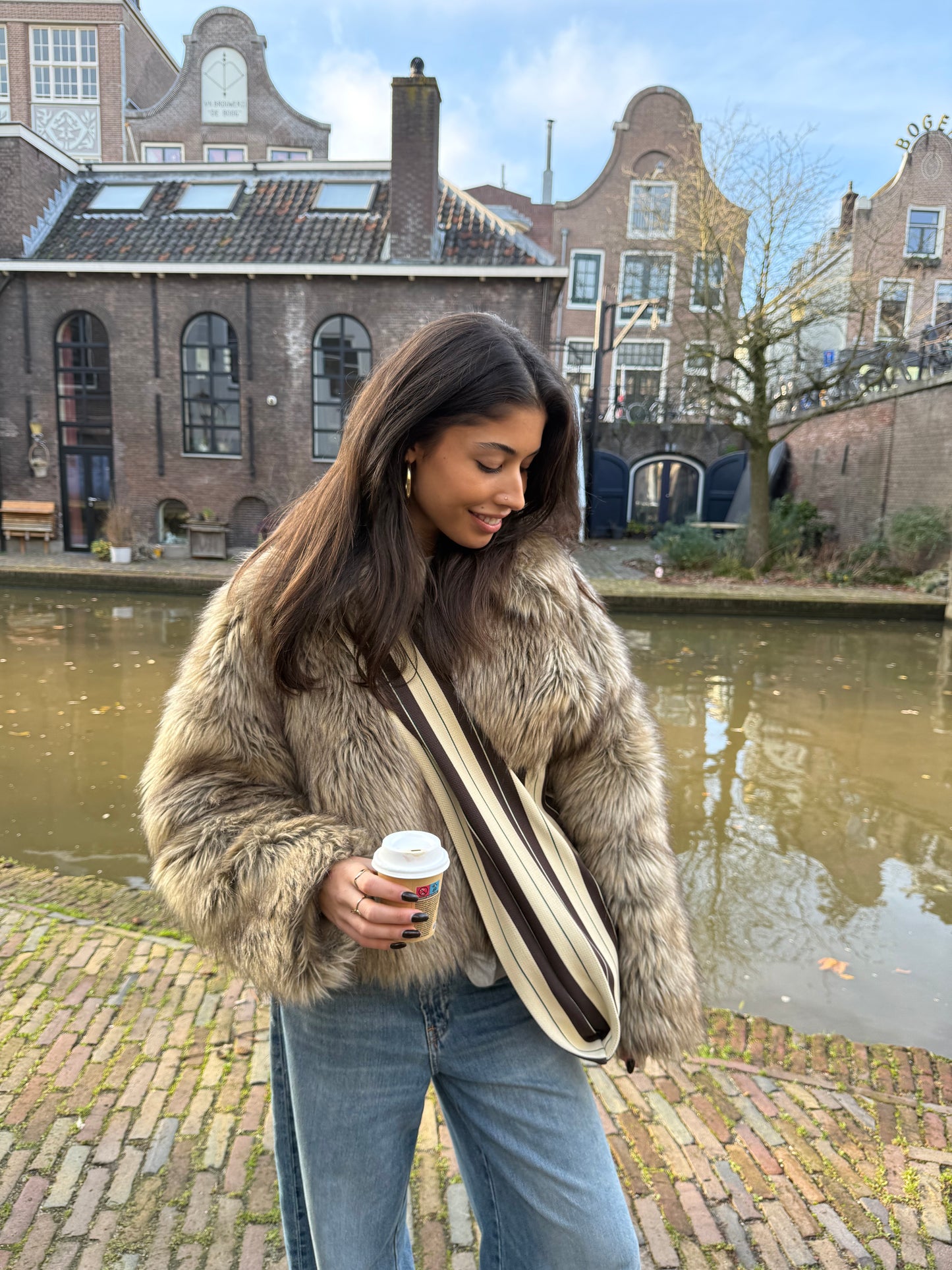 Gestreepte Crossbody